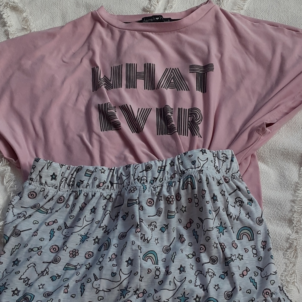 2 peice pajama shirt and shorts